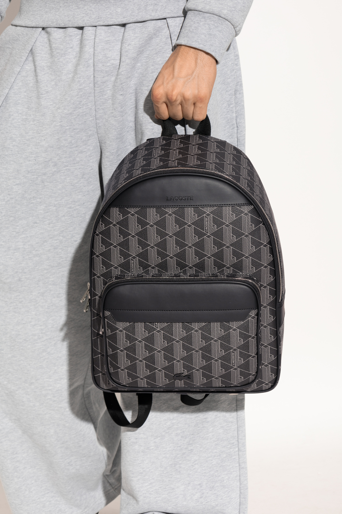 Black Monogram backpack Lacoste - Vitkac AS